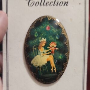 Vintage Russian Brooch with Fairy Tale Scene